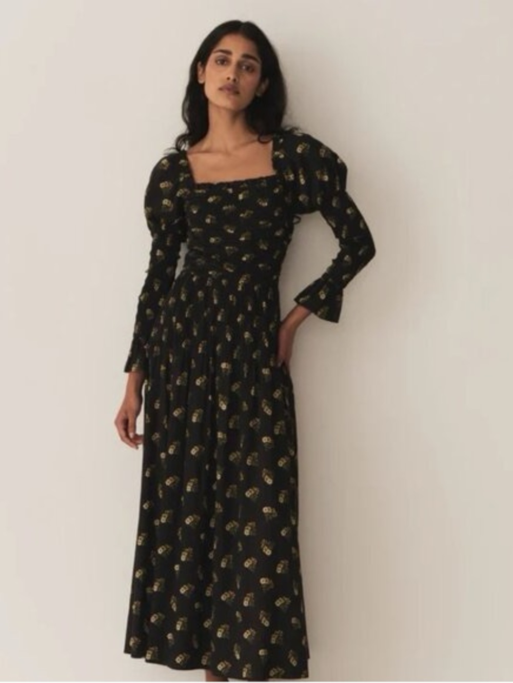 Doen Wilmina Dress M Buttercup Black